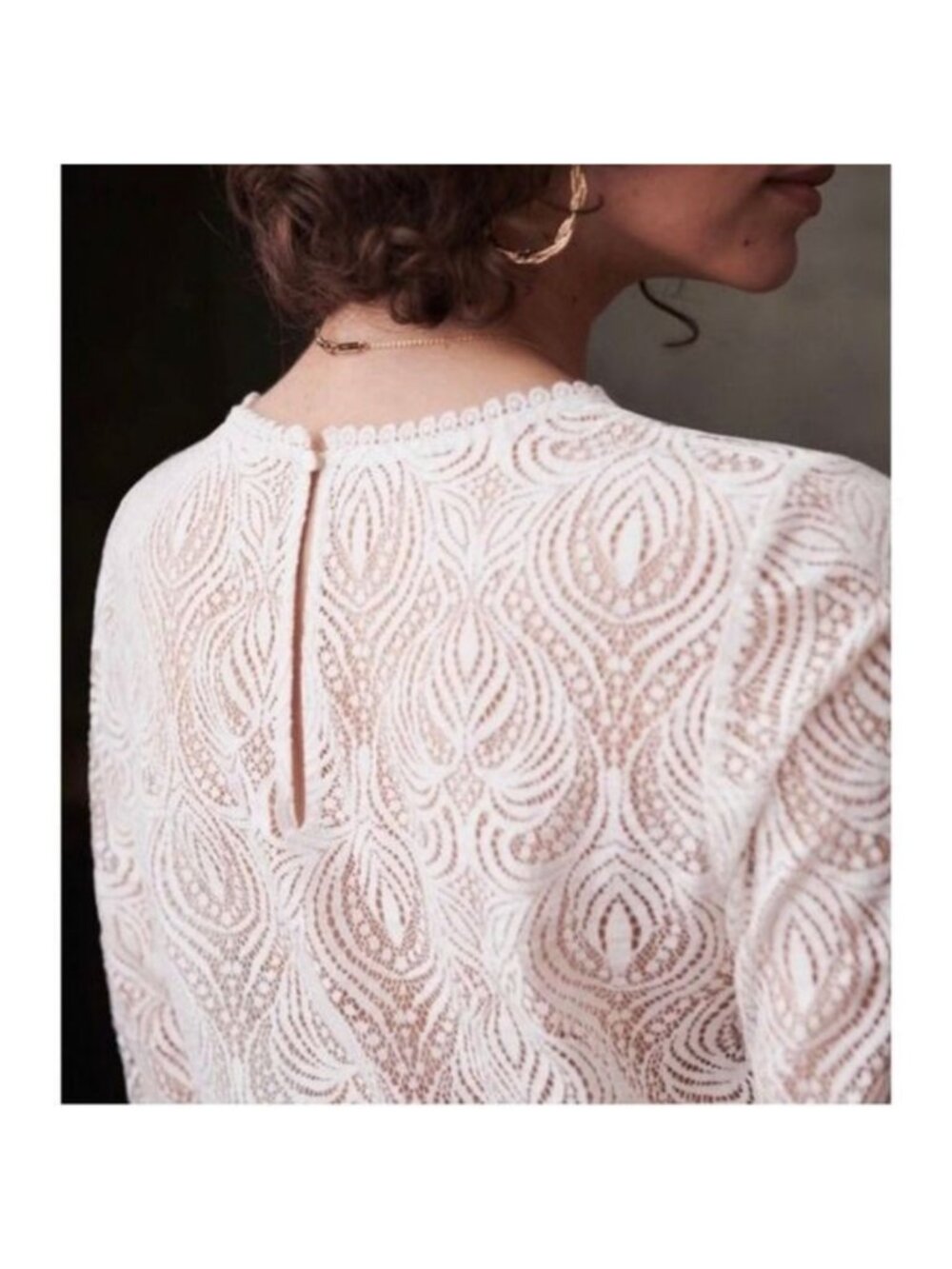 💕SEZANE💕 Cyrielle Blouse ~ Ecru 34 NWOT - Picture 7 of 16